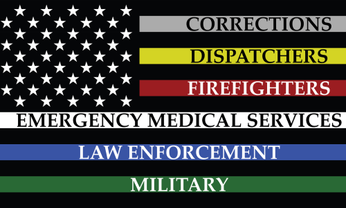 first responder american flag
